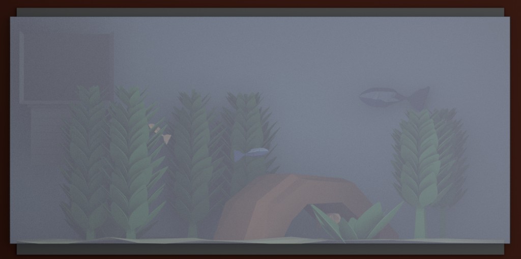 BANK WITH FISH TANK LOW POLY preview image 1